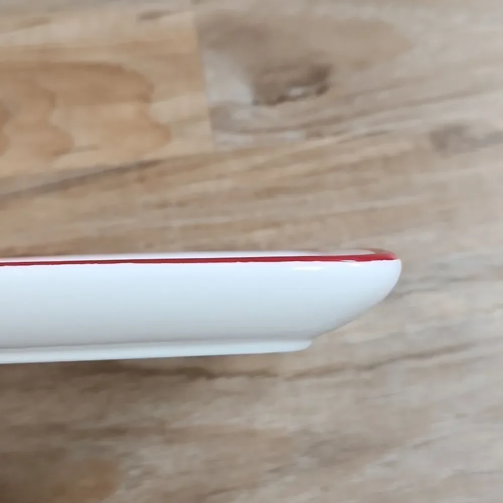 🔹️Williams Sonoma Ivory & Red Snowmen Chef Serving Platter
